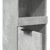 Betonszürke szerelt fa fürdőszobaszekrény 32x34x188,5 cm