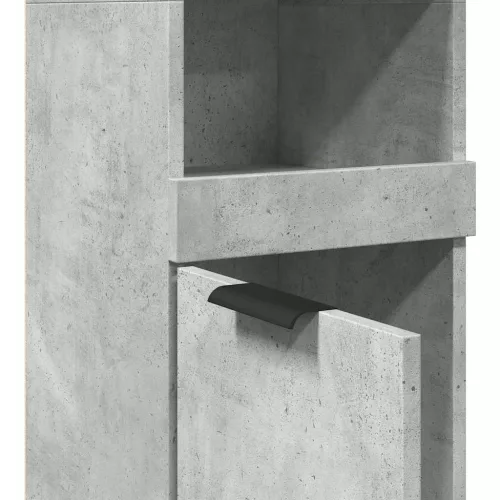 Betonszürke szerelt fa fürdőszobaszekrény 32x34x188,5 cm