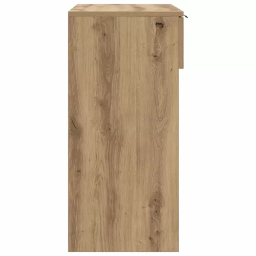 Kézműves tölgy színű szerelt fa dohányzóasztal 90x36x75 cm