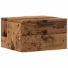 Antik fa színű falra szerelhető éjjeliszekrény 34 x 30 x 20 cm