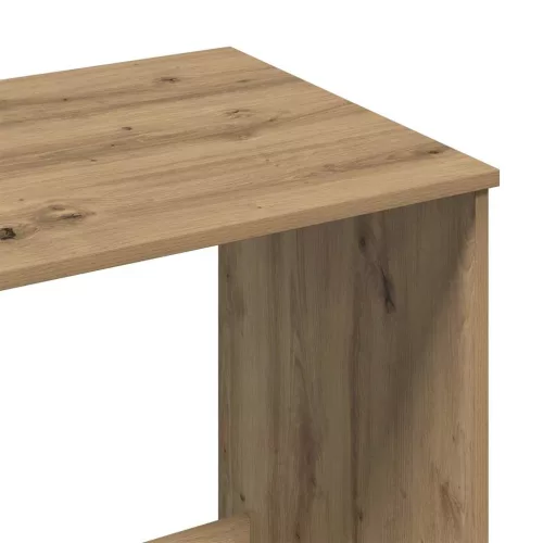 Kézműves tölgy színű szerelt fa íróasztal 100 x 50 x 75 cm