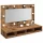 Antik fa tükrös szekrény LED-ekkel 90x31,5x62 cm