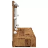 Antik fa tükrös szekrény LED-ekkel 90x31,5x62 cm