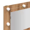 Artisan tölgyfa tükrös szekrény LED-del 90x31,5x62 cm