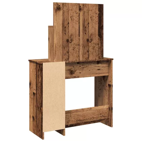 Öltözőasztal tükörrel régi fa 86,5x35x136 cm