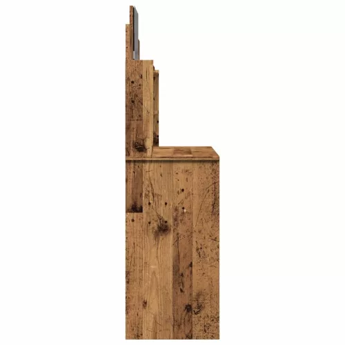 Öltözőasztal tükörrel régi fa 96x39x142 cm