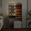 Antik fa fésülködőasztal LED-del 74,5 x 40 x 141 cm