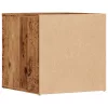 Antik fa szerelt fa tárolódoboz 40,5 x 40 x 40 cm