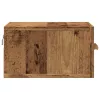 Antik fa színű falra szerelhető éjjeliszekrény 35x35x20 cm