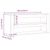 Antik fa színű szerelt fa cipőtároló pad 100 x 35 x 45 cm
