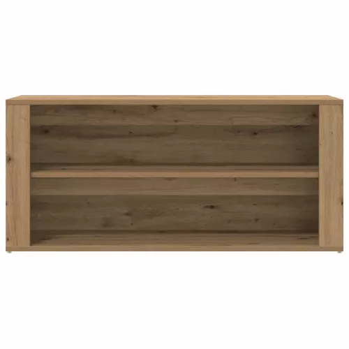 Kézműves tölgy színű szerelt fa cipőtároló pad 100 x 35 x 45 cm