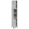 Betonszürke szerelt fa fürdőszobaszekrény 30 x 30 x 190 cm