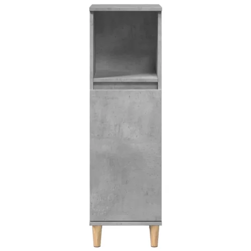 Betonszürke szerelt fa fürdőszobaszekrény 30 x 30 x 100 cm