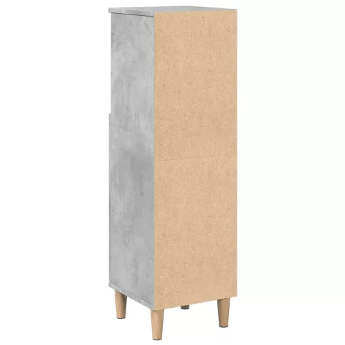 Betonszürke szerelt fa fürdőszobaszekrény 30 x 30 x 100 cm
