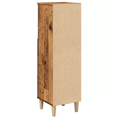 Antik fa színű szerelt fa fürdőszobaszekrény 30 x 30 x 100 cm