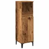 Antik fa színű szerelt fa fürdőszobaszekrény 30 x 30 x 100 cm