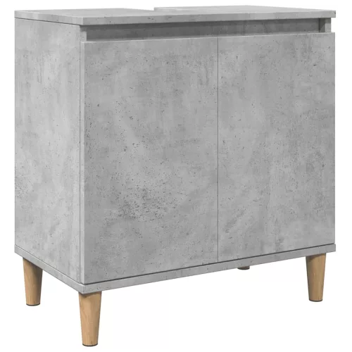 Betonszürke szerelt fa mosdószekrény 58x33x60 cm