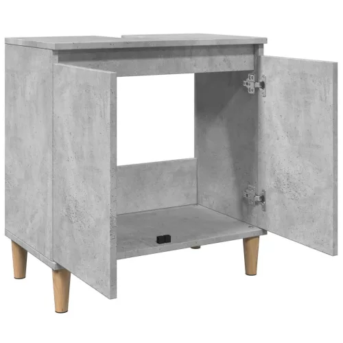 Betonszürke szerelt fa mosdószekrény 58x33x60 cm
