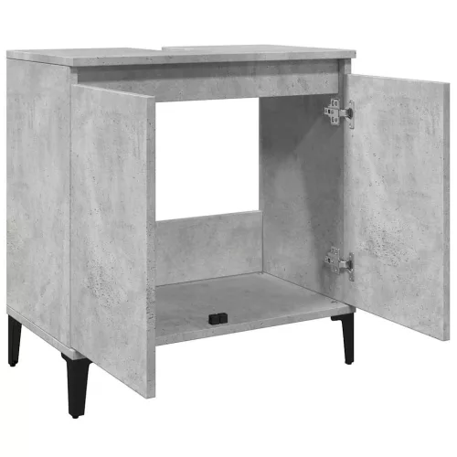 Betonszürke szerelt fa mosdószekrény 58x33x60 cm