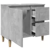 Betonszürke szerelt fa mosdószekrény 65 x 33 x 60 cm