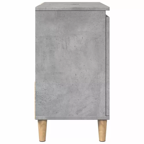 Betonszürke szerelt fa mosdószekrény 65 x 33 x 60 cm