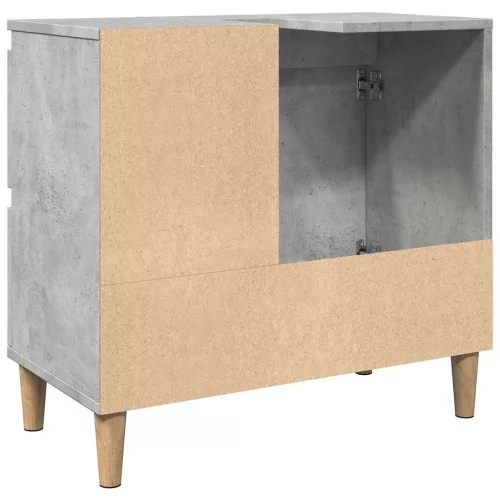 Betonszürke szerelt fa mosdószekrény 65 x 33 x 60 cm
