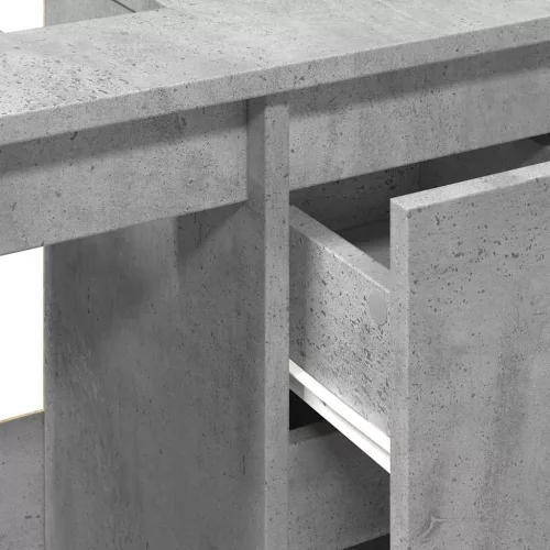 Betonszürke szerelt fa mosdószekrény 65 x 33 x 60 cm