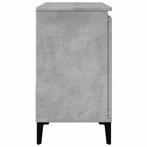 Betonszürke szerelt fa mosdószekrény 65 x 33 x 60 cm