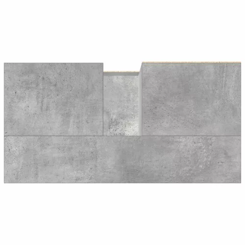 Betonszürke szerelt fa mosdószekrény 65 x 33 x 60 cm