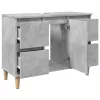 Betonszürke szerelt fa mosdószekrény 80 x 33 x 60 cm