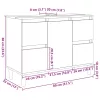 Betonszürke szerelt fa mosdószekrény 80 x 33 x 60 cm