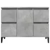 Betonszürke szerelt fa mosdószekrény 80 x 33 x 60 cm