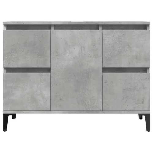 Betonszürke szerelt fa mosdószekrény 80 x 33 x 60 cm