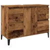 Antik fa színű szerelt fa mosdószekrény 80 x 33 x 60 cm