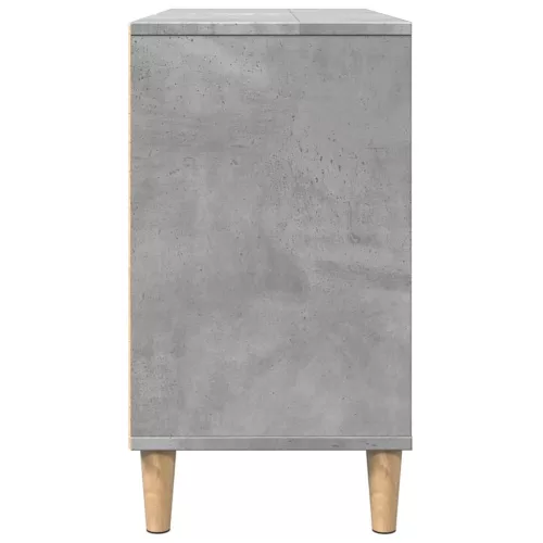Betonszürke szerelt fa fürdőszobaszekrény 80 x 33 x 60 cm