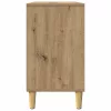 Kézműves tölgy színű szerelt fa mosdószekrény 80 x 33 x 60 cm