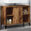 Antik fa színű szerelt fa mosdószekrény 80 x 33 x 60 cm