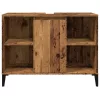 Antik fa színű szerelt fa mosdószekrény 80 x 33 x 60 cm