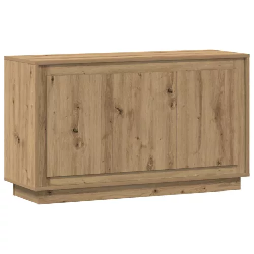102 x 35 x 55 cm-es műfából készült kézműves tölgyfa tálalószekrény