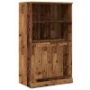 Antik fa színű szerelt fa magasszekrény 60x35,5x103,5 cm