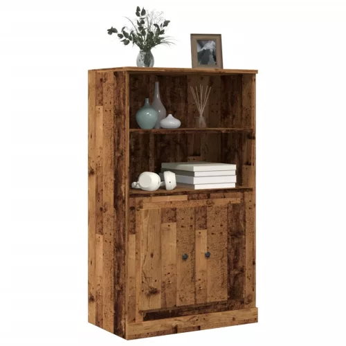 Antik fa színű szerelt fa magasszekrény 60x35,5x103,5 cm