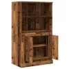 Antik fa színű szerelt fa magasszekrény 60x35,5x103,5 cm