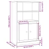 Antik fa színű szerelt fa magasszekrény 60x35,5x103,5 cm