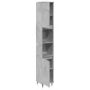 Betonszürke szerelt fa fürdőszobaszekrény 30 x 30 x 190 cm