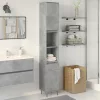Betonszürke szerelt fa fürdőszobaszekrény 30 x 30 x 190 cm