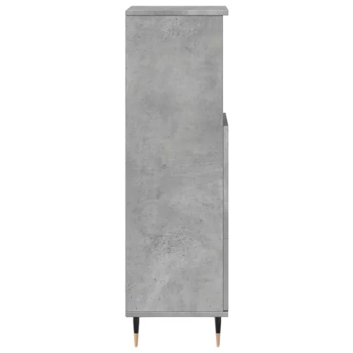Betonszürke szerelt fa fürdőszobaszekrény 30 x 30 x 100 cm