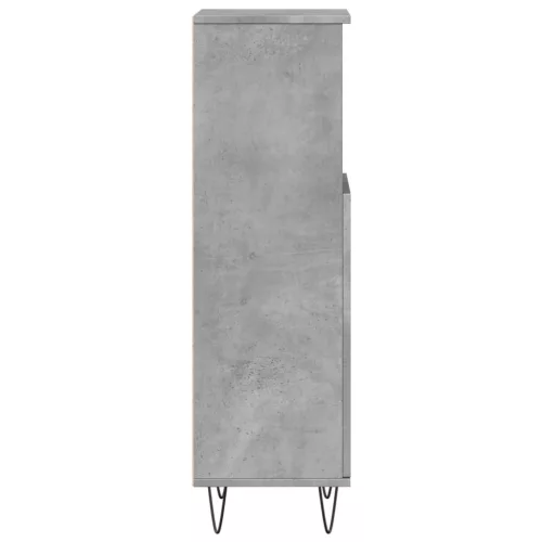 Betonszürke szerelt fa fürdőszobaszekrény 30 x 30 x 100 cm