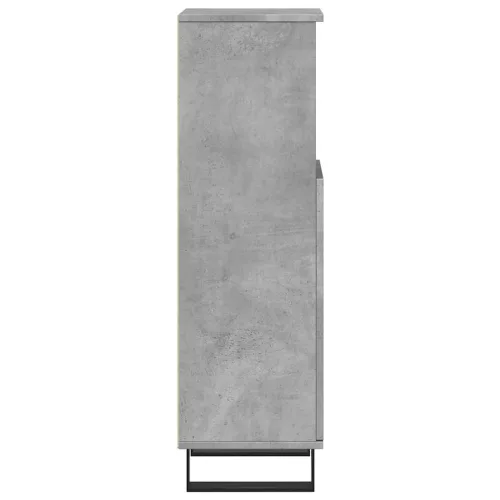 Betonszürke szerelt fa fürdőszobaszekrény 30 x 30 x 100 cm