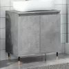 Betonszürke szerelt fa fürdőszobaszekrény 58x33x60 cm