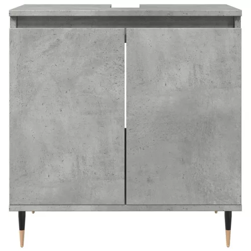 Betonszürke szerelt fa fürdőszobaszekrény 58x33x60 cm